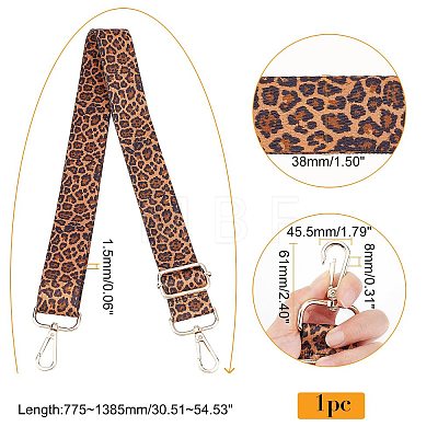Polyester Leopard Print Pattern Bag Straps FIND-WH0001-29-1