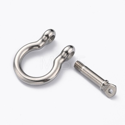 304 Stainless Steel D-Ring Anchor Shackle Clasps X-STAS-Z017-15P-1