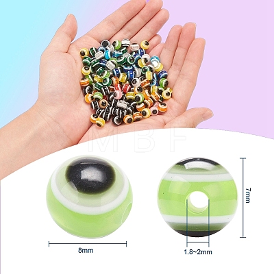 250Pcs 10 Colors Resin Beads RESI-YW0001-05-1