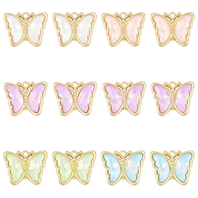 10Pcs Alloy Glass Pendants GLAA-YW0005-19-1