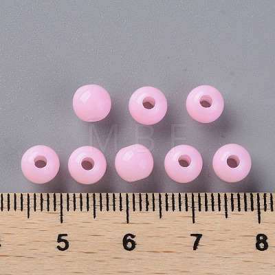 Opaque Acrylic Beads X-MACR-S370-C6mm-A01-1