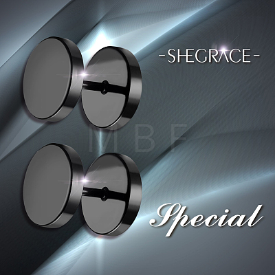 SHEGRACE Titanium Steel Barbell Cartilage Earrings JE741A-1