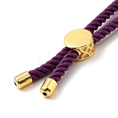 Half Finished Twisted Milan Rope Slider Bracelets FIND-G032-01G-25-1
