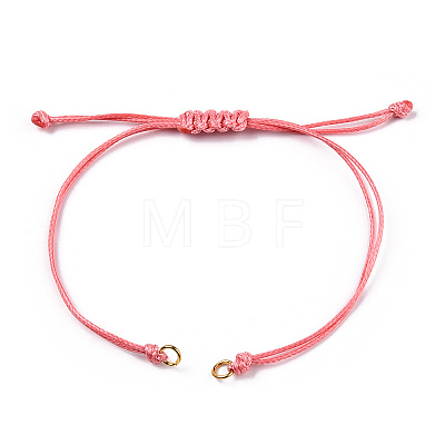 Korean Waxed Polyester Cord Braided Bracelets MAK-T010-06G-1