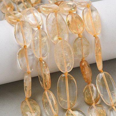 Heated Natural Citrine Beads Strands G-L650-E01-01-1