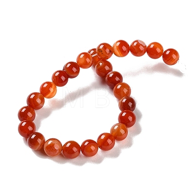 Natural Striped Agate/Banded Agate Beads Strands X-G-Z060-A01-B05-1