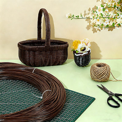90M Round Plastic Rattan Cord OCOR-WH0077-134A-1