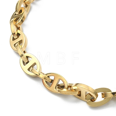 Ion Plating(IP) 304 Stainless Steel Oval Link Chain Necklaces for Women NJEW-D052-06G-1