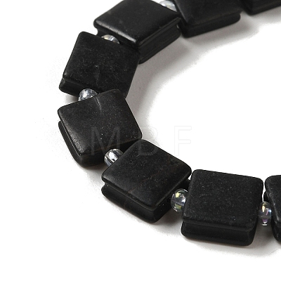 Natural Black Stone Beads Strands G-L596-A11-01-1