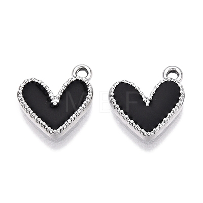 Rack Plating Alloy Enamel Charms X-ENAM-N056-343P-1