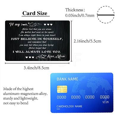 Rectangle 201 Stainless Steel Custom Thermal Transfer Wallet Card DIY-WH0252-027-1