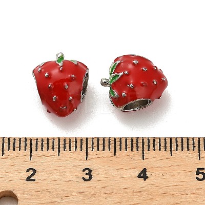 Alloy Enamel European Beads FIND-Q115-15P-1