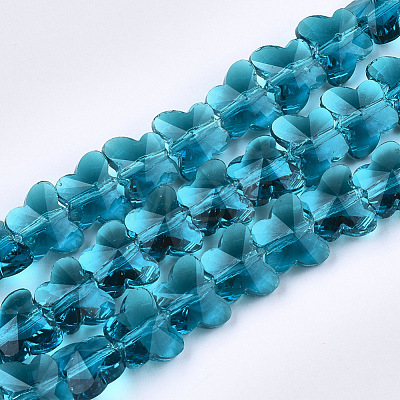 Transparent Glass Beads GLAA-Q066-14mm-B08-1