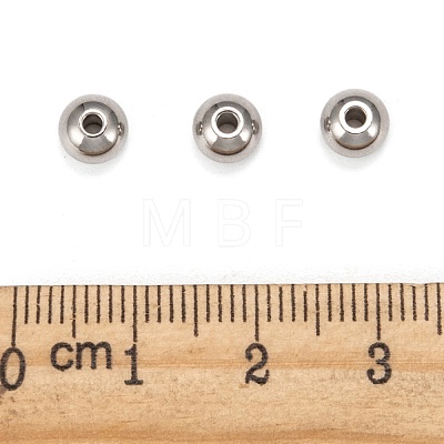 Stainless Steel Beads X-STAS-R033-6mm-1