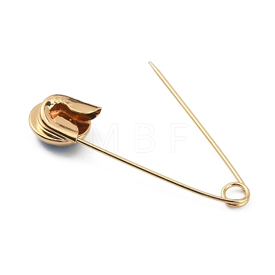 Alloy & Glass Safety Pins AJEW-WH0323-29A-1