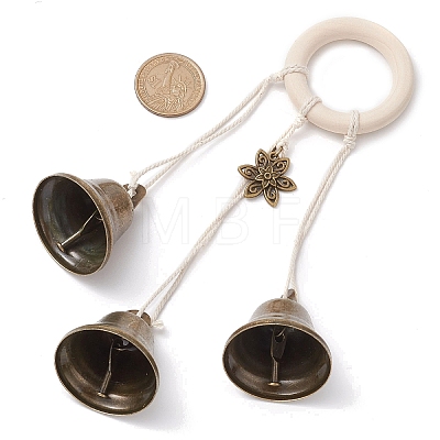 Iron Bell Pendant Decoration HJEW-JM02485-1