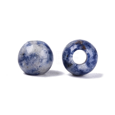 Natural Blue Spot Jasper European Beads G-Q607-02L-1