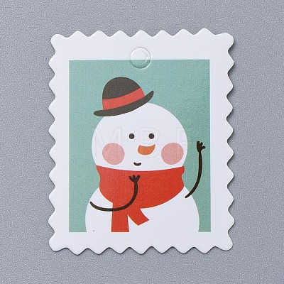 Snowman Pattern Christmas Kraft Paper Tags CDIS-E010-02D-1