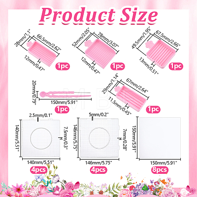 PP Plastic DIY Melty Beads Fuse Beads Tray Sets DIY-WR0005-56-1