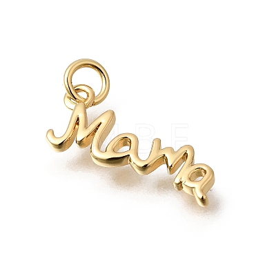Mother's Day Brass Pendants KK-Z155-05G-01-1
