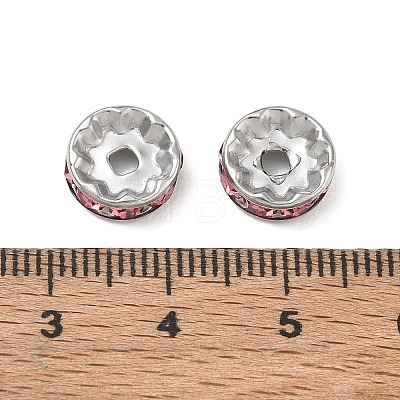 304 Stainless Steel Rhinestone Spacer Beads RB-CBA18B7-01P-08-1
