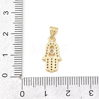 Brass Micro Pave Cubic Zirconia Pendants KK-C162-027G-1