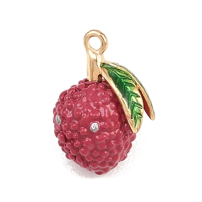 Fruit Alloy Enamel Pendants ENAM-P264-02H-G-1