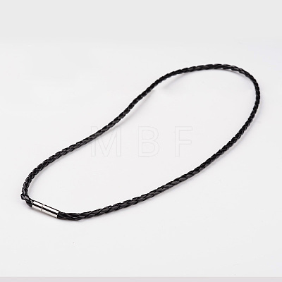 Braided Imitation Leather Cord Wrap Bracelets BJEW-L566-02A-1