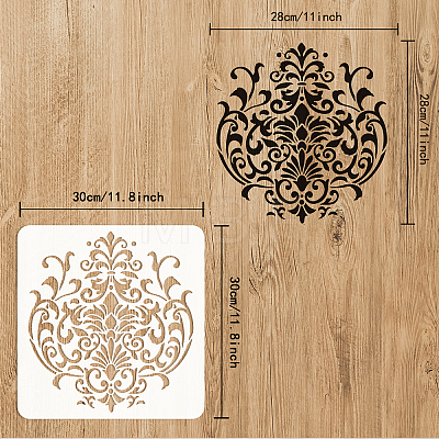 PET Hollow Out Drawing Painting Stencils DIY-WH0391-0263-1