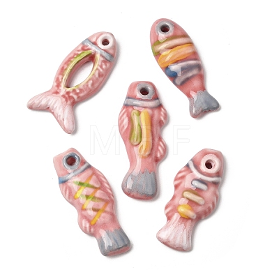 Hand-Painted Porcelain Big Pendants LA-CBAC6A6-06G-1