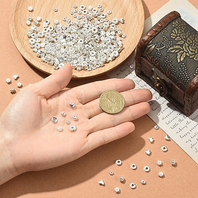 400Pcs 8 Styles Alloy Spacer Beads FIND-YW0011-14-1