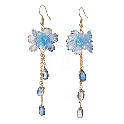 Flower Dangle Earrings EJEW-TA00636-04-1