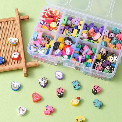 160Pcs 8 Style Handmade Polymer Clay Beads CLAY-YW0001-72-1