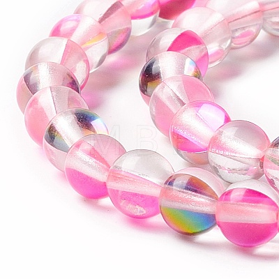 Synthetic Moonstone Beads Strands G-E573-02A-17-1