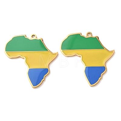 304 Stainless Steel & Enamel Pendants SA-CBA6ECE-01G-G04-1