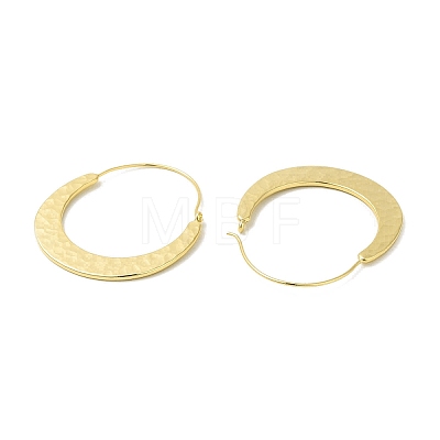 Brass Teardrop Hoop Earrings for Women EJEW-H092-10G-1