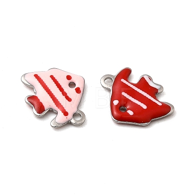 304 Stainless Steel Enamel Charms STAS-Q363-14F-P-1