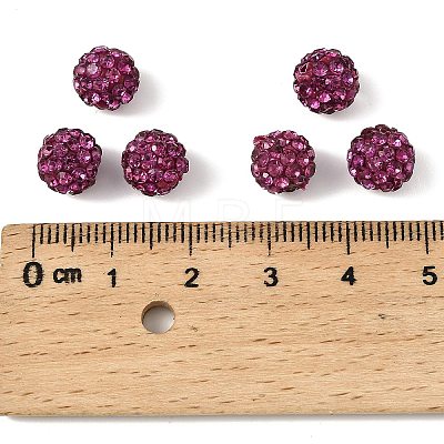 Polymer Clay Rhinestone Beads RB-H284-8MM-502-1
