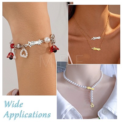 6Pcs 2 Colors Brass Micro Pave Clear Cubic Zirconia Interlocking Clasps KK-CJ0005-91-1