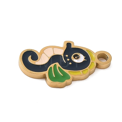 304 Stainless Steel Enamel Pendants LS-STAS-K312-07C-G-1