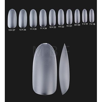 ABS Plastic Frosted Seamless False Nail Tips MRMJ-S040-001B-1
