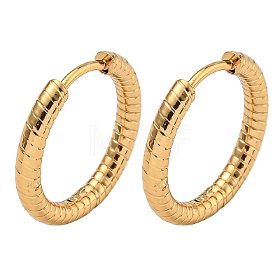 PVD Vacuum Plating 202 Stainless Steel Huggie Hoop Earrings with 304 Stainless Steel Pins for Women X-EJEW-H003-02G-1