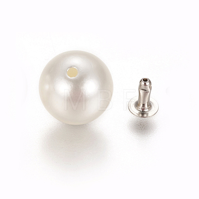 ABS Plastic Imitation Pearl Rivet Studs KY-L076-C-01-1