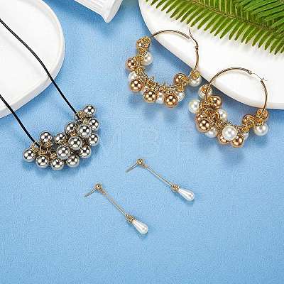 DIY Imitation Pearl Drop Earring Making Kit DIY-SZ0006-70-1