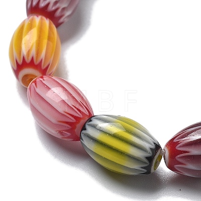 Handmade Millefiori Lampwork Beads Strands LAMP-F035-12D-1