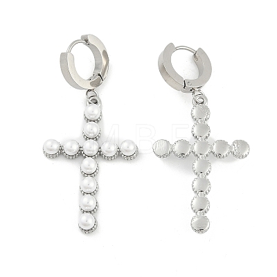 304 Stainless Steel Hoop Earrings EJEW-A119-08P-1
