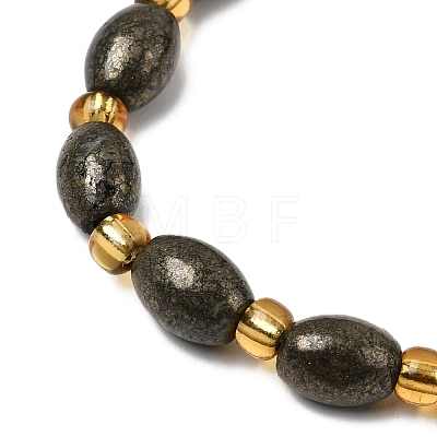 Natural Pyrite Beads Strands G-Z131-A01-01-1