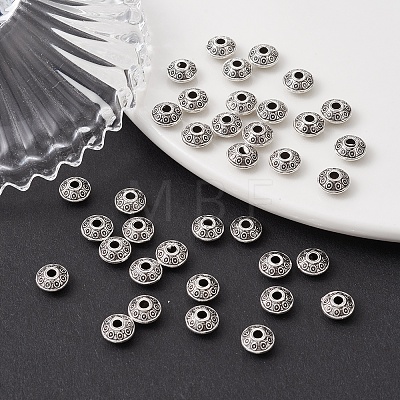 Tibetan Style Alloy Spacer Beads TIBEB-YW0001-07-1