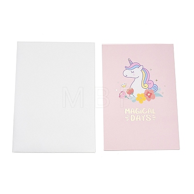 Rectangle 3D Pop-Up Bouquet Paper Greeting Card TH-K001-02B-1