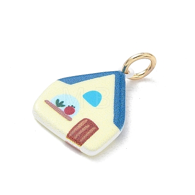 Printed Brass Pendants KK-CBA109E-09-1